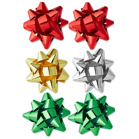 Hallmark Christmas Mini Gift Bows Metallic - 6 Count