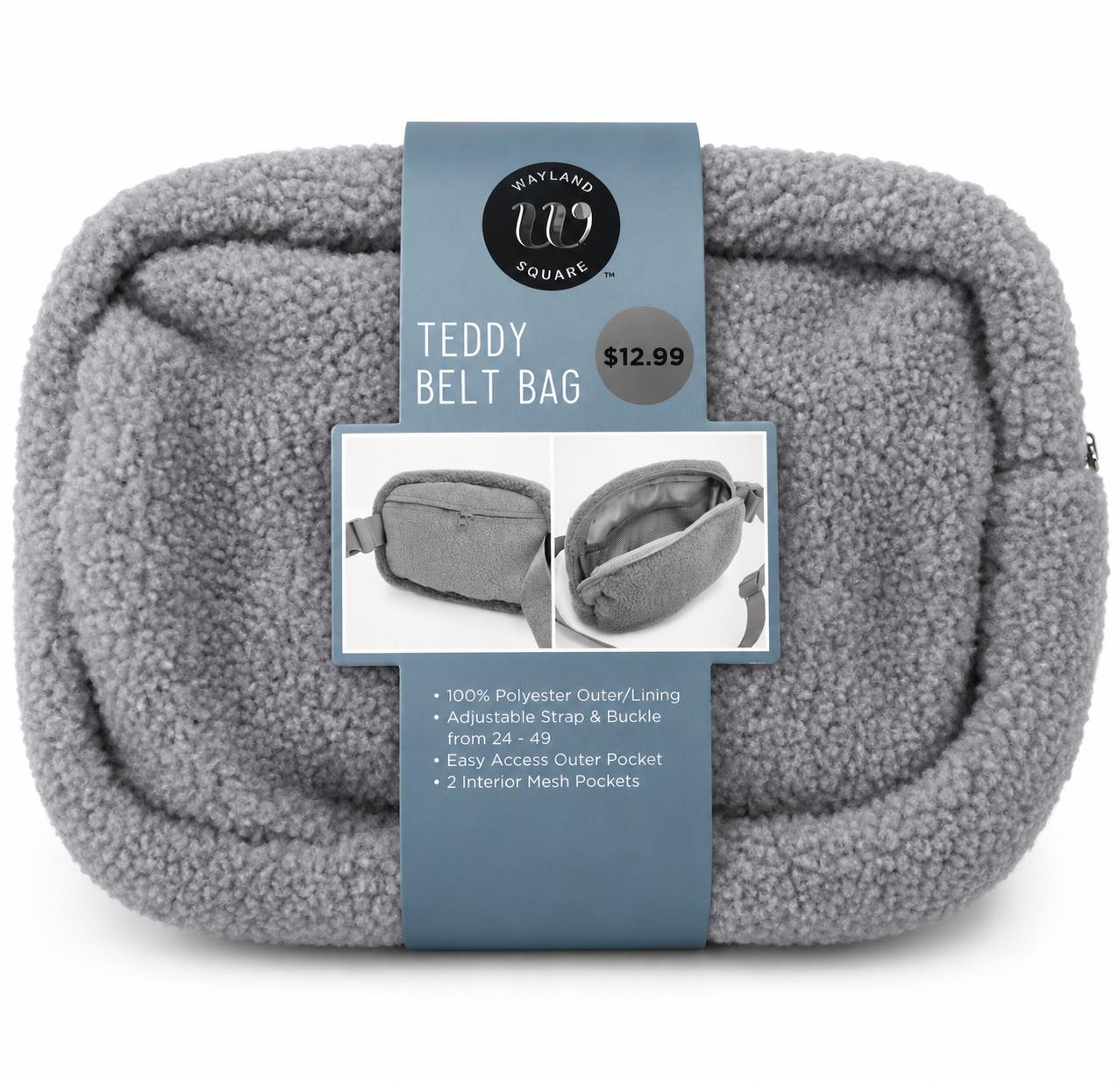 Gray Teddy Waist Bag by Wayland Square