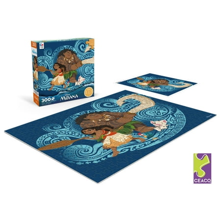 Ceaco 300 Piece Moana and Maui Interlocking Jigsaw Puzzle *Damaged Box*