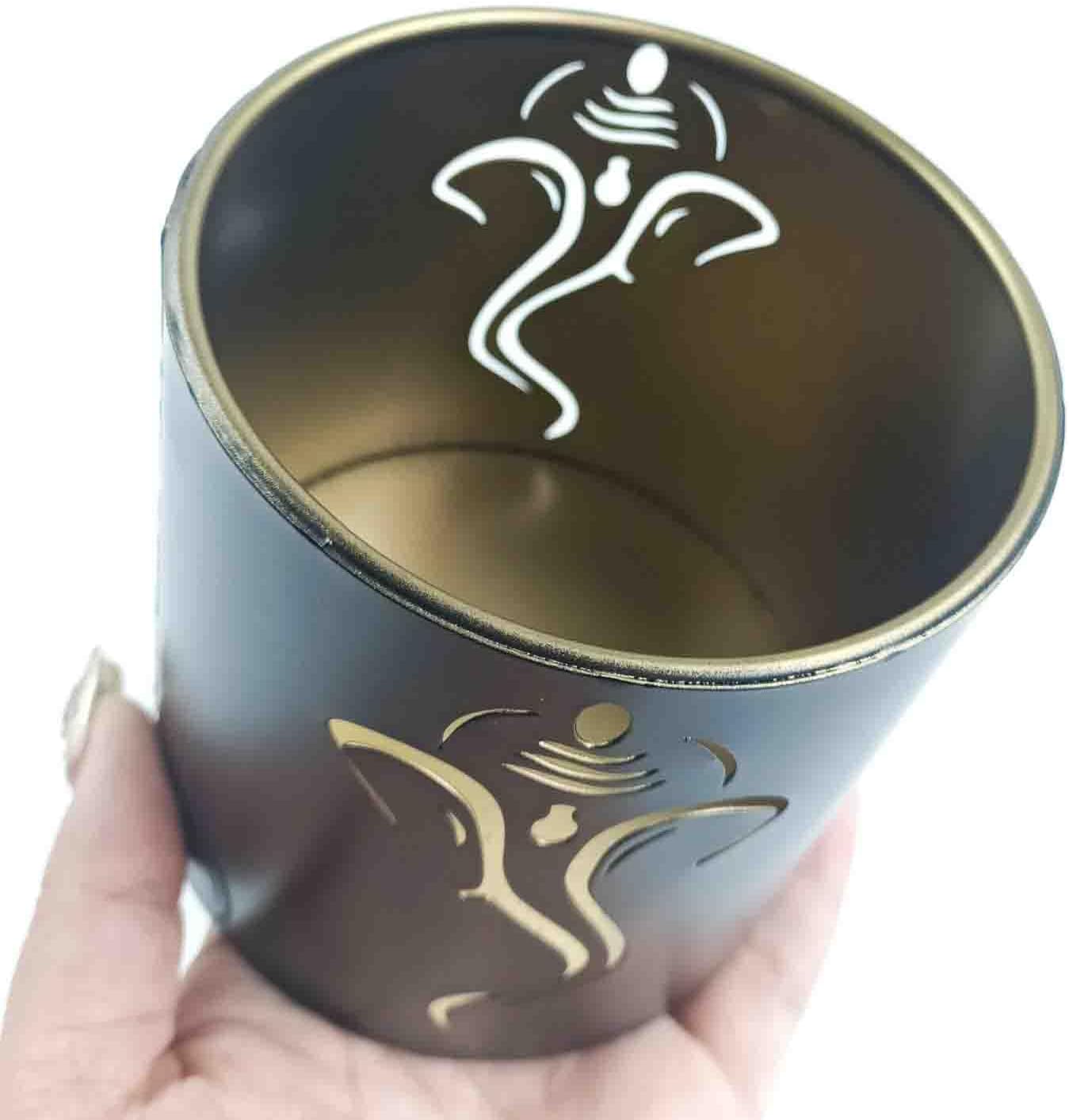 KYMY Diwali Projection Candlestick Ornament, Diwali Metal Candle Cups Holder, Iron Candlelight Shadow Candlestick for Diwali Party India Festival Home Party Banquet Decoration Diya