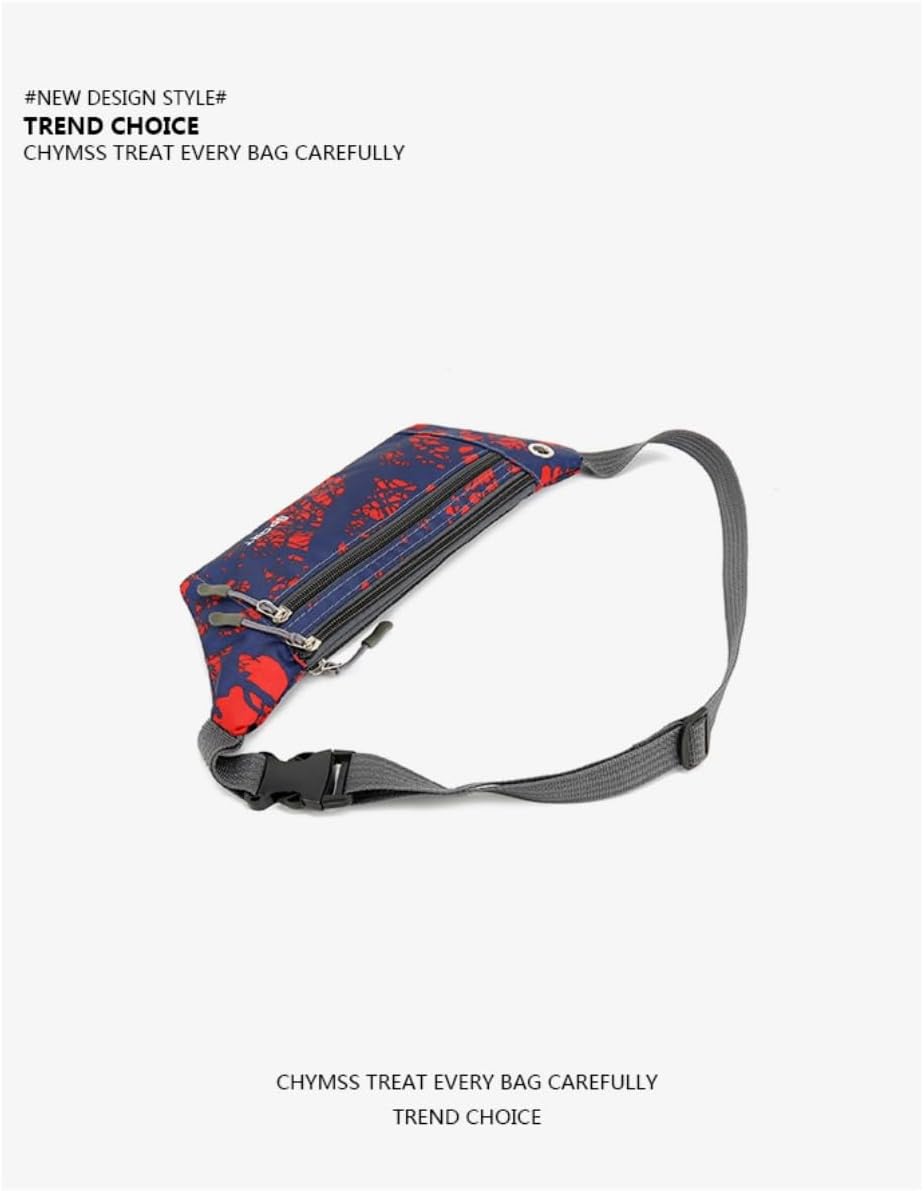 Sports Waist Bum Bag Fanny Pack - Red & Blue