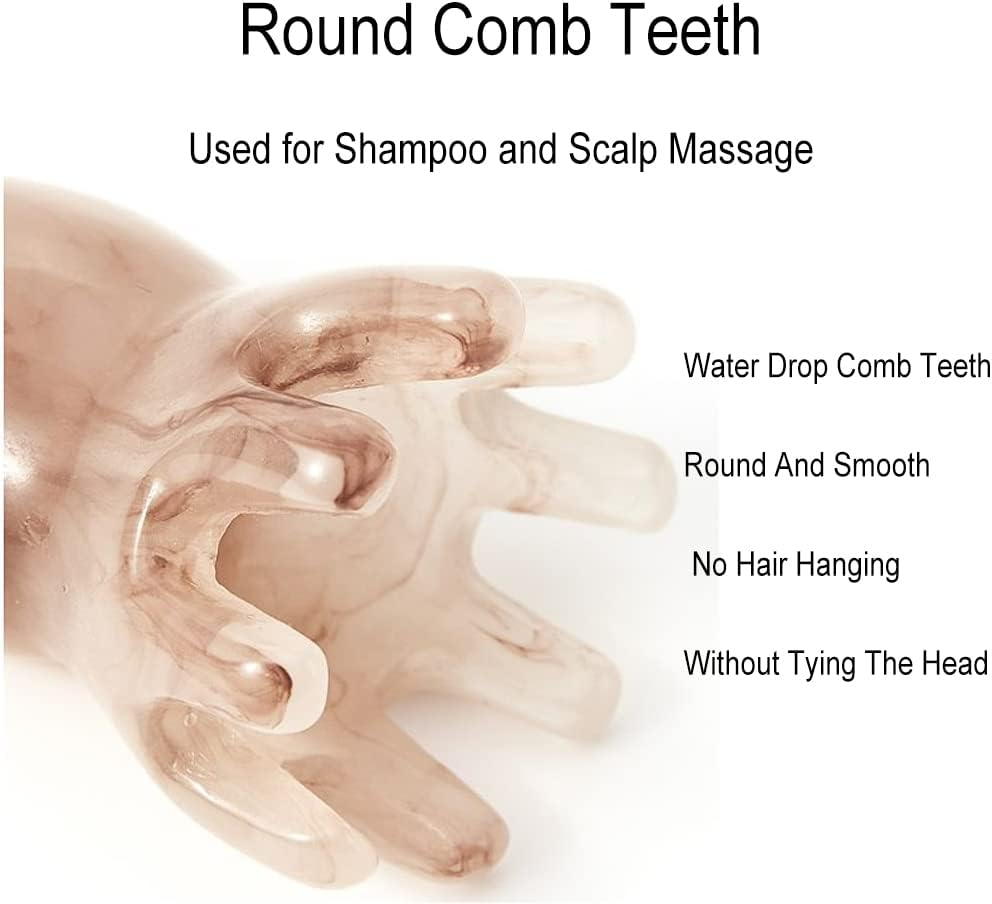 OTRIEK 2 Pcs Octopus Head Massager Comb, Point Massage Comb, Back Neck and Back Manual Deep Tools, Handheld Palm Full Body 8-Legged Acupressure Gentle Self Pressure Point Tool