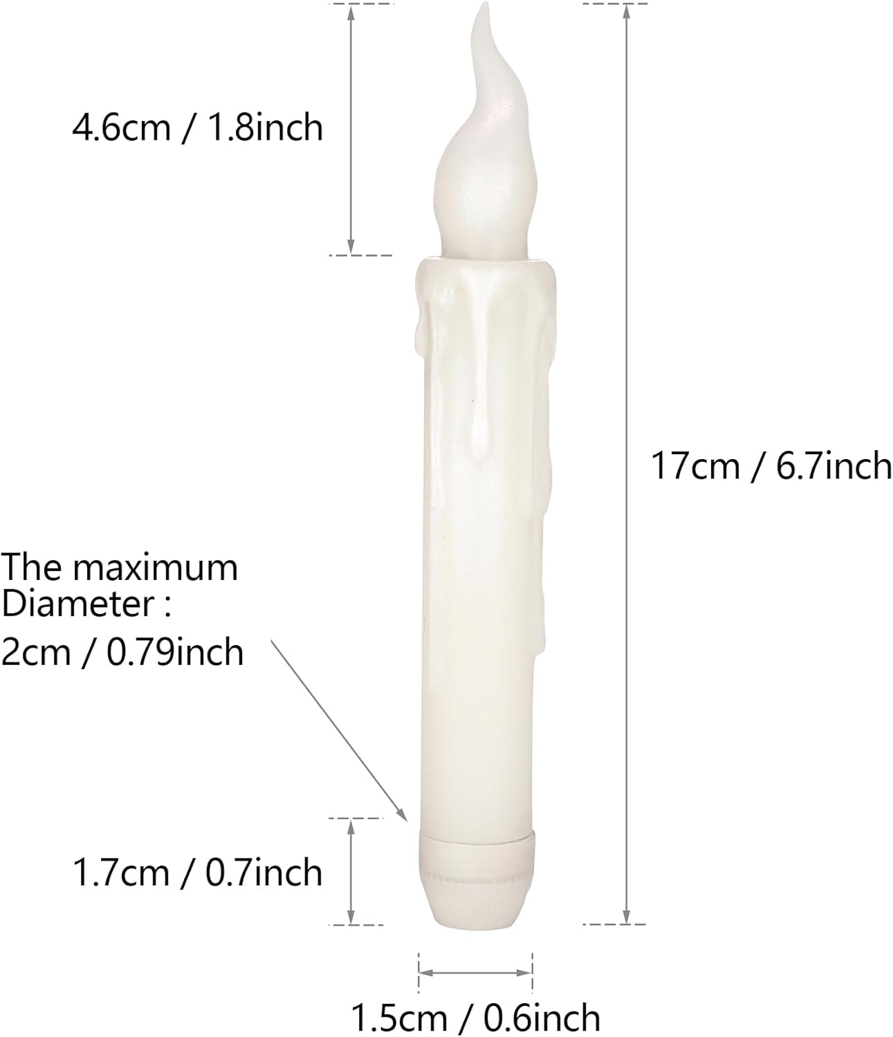 24Pack Floating LED Candles Sets, Taper Flameless Candles with Remote, Warm White Flickering Candles Hanging Decoration for Halloween Christmas Tree Party Home Decoration