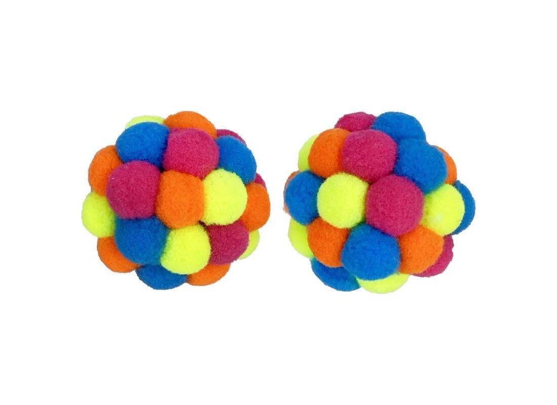 Multipet, Cat Toy Pom Pom, 2 Count (Packaging May Vary)