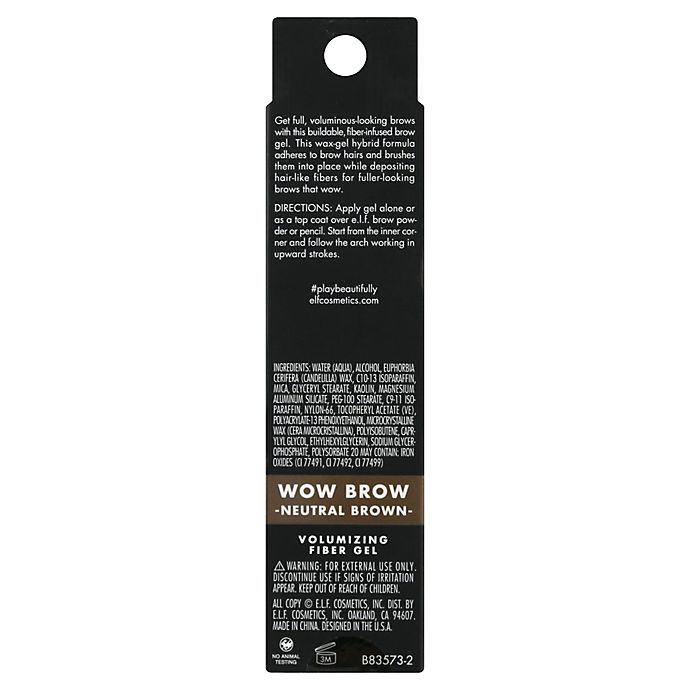 E.l.f. Cosmetics 0.12 oz. Wow Brow Volumizing Fiber Gel in Neutral Brown