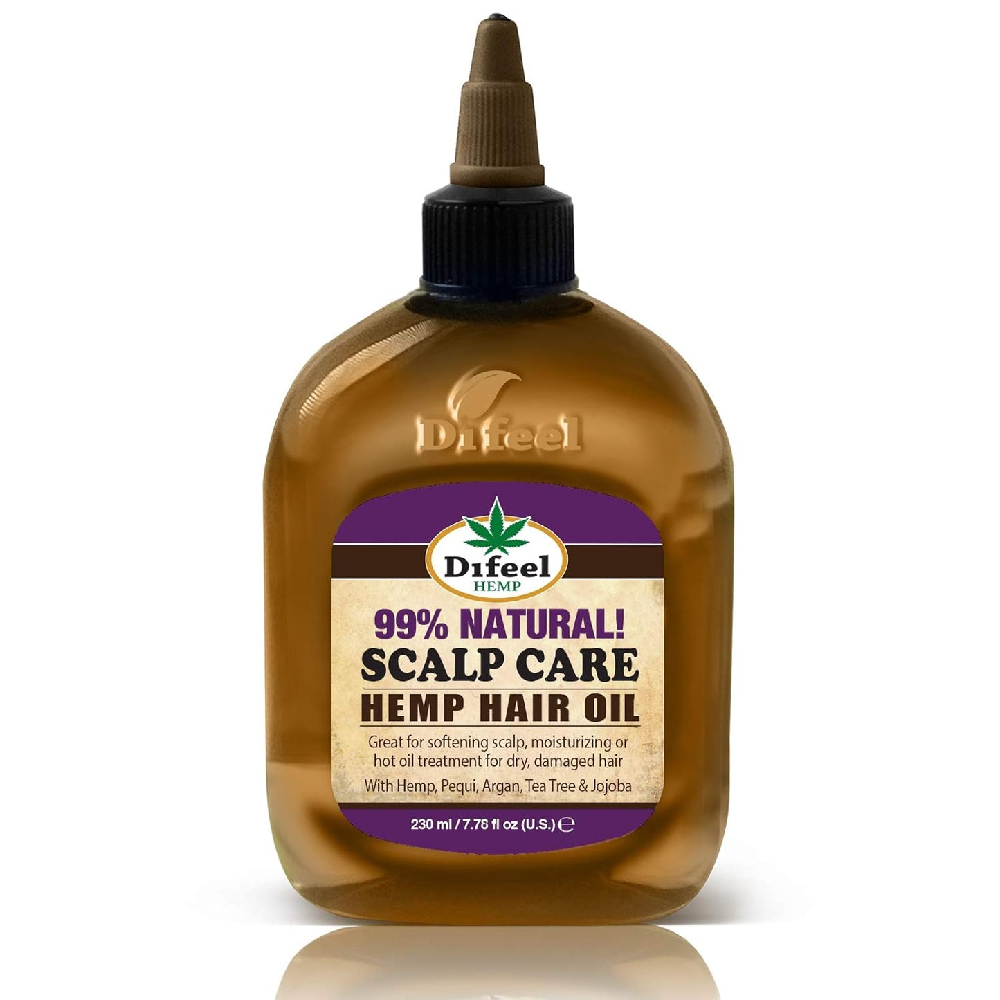 Difeel Hemp 99% Natural Hemp Hair Oil - Scalp Care 7.78 ounce