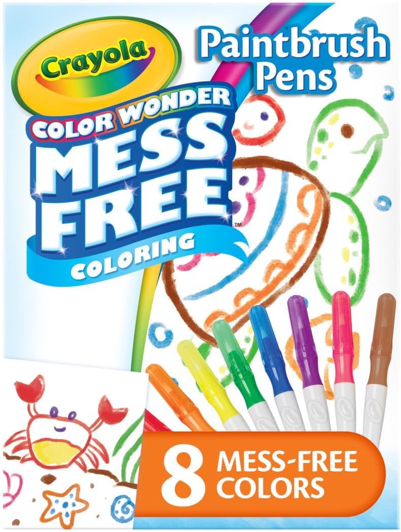 Crayola Color Wonder Paintbrush Pens, Mess Free Paint Set for Kids, 8ct Refill, 3+