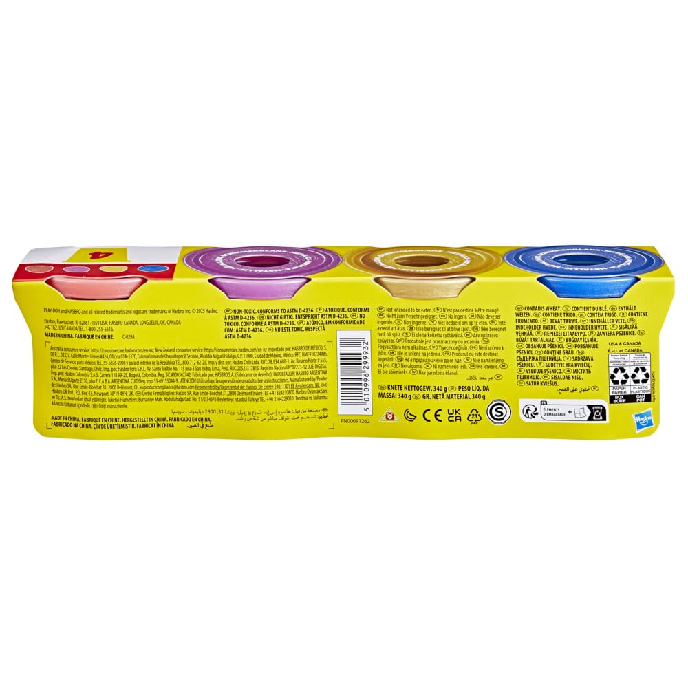 Play-Doh Shimmer Shine Pack 4 Colors 85g