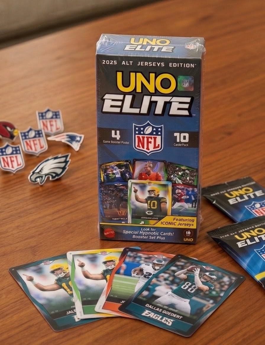 UNO Elite NFL 2025 Alt Jerseys Booster Set Plus 40 Cards (Players Vary)