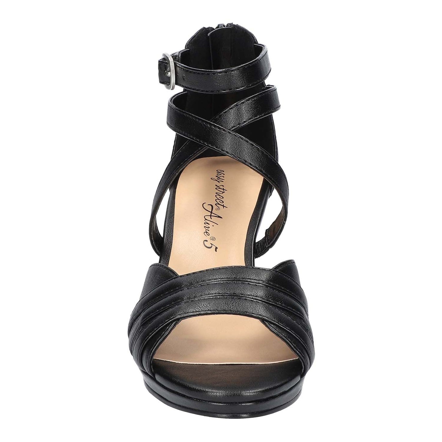 Women's 8.5 M Easy Street Crissa Dress Sandals - Black *Damaged Box*
