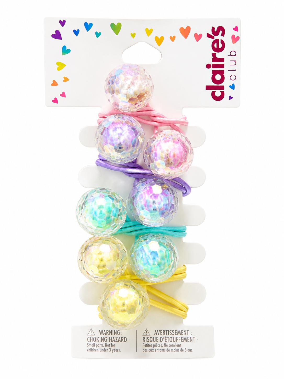 Claire's Club Hexagon Holographic Hair Ties