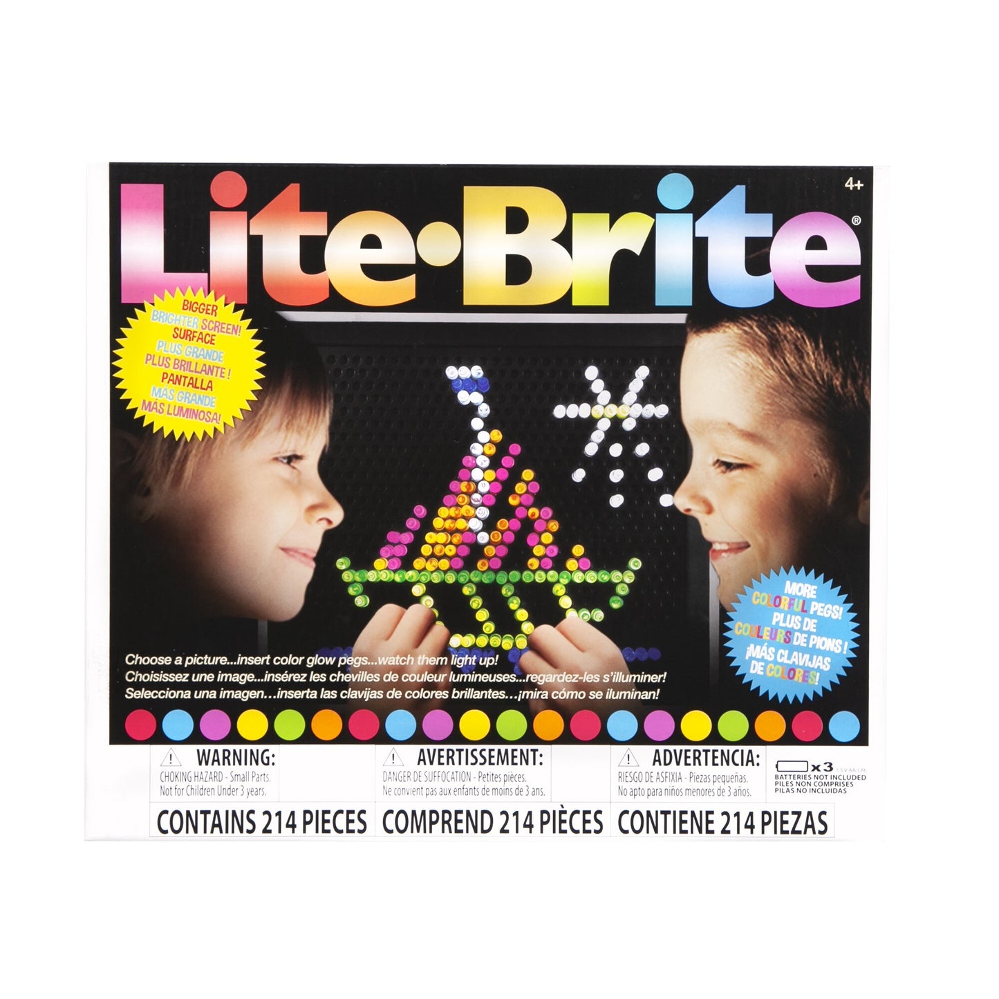 Lite Brite Classic Favorite Retro Toy - Featuring Bright Bold Templates
