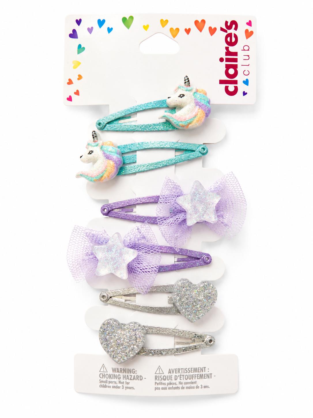 Claire's club Glitter Unicorn Hair Clips