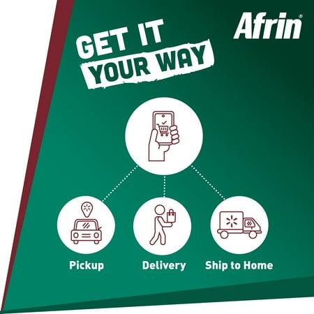 Afrin No Drip Severe Congestion Pump Mist Nasal Spray, 12 Hour Congestion Relief, 15 mL *Exp 2026/12*