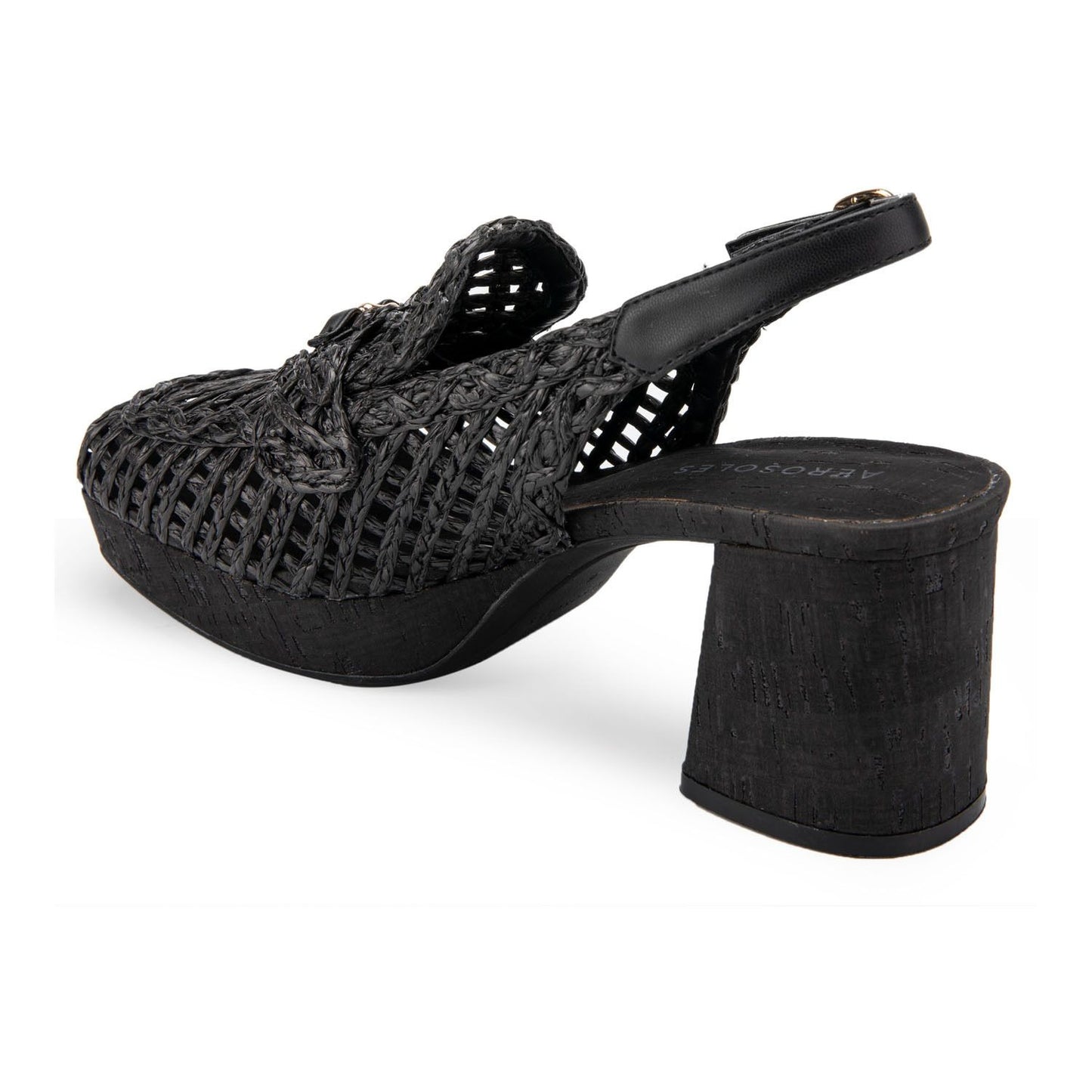 Women's 9.5 Aerosoles Santiago Raffia Cork Heel Loafers
