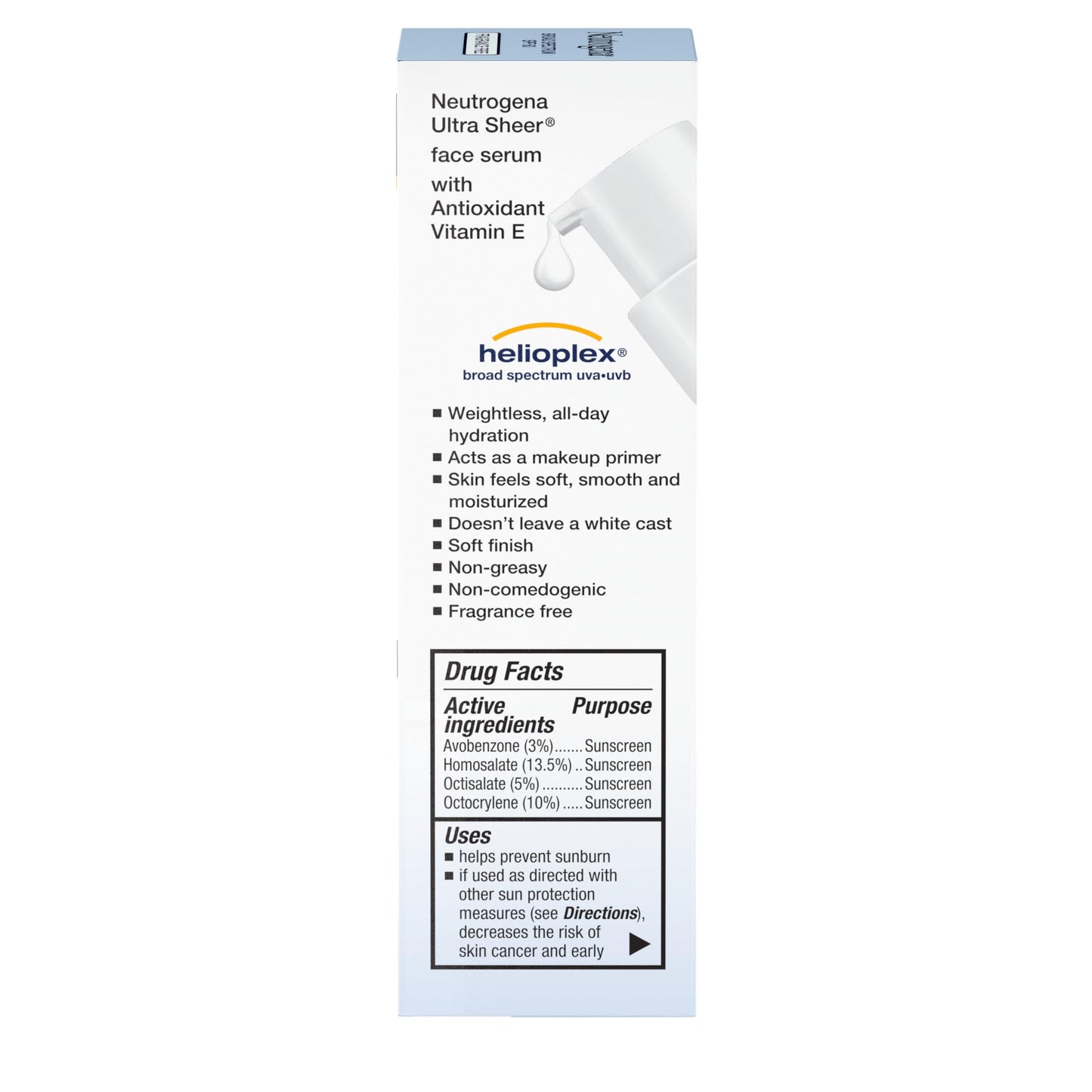 Neutrogena Ultra Sheer Face Sunscreen with Vitamin E & SPF 60 1.7 Fl Oz (Exp 10/26)