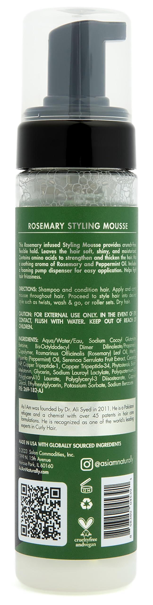 As I Am Rosemary Styling Mousse