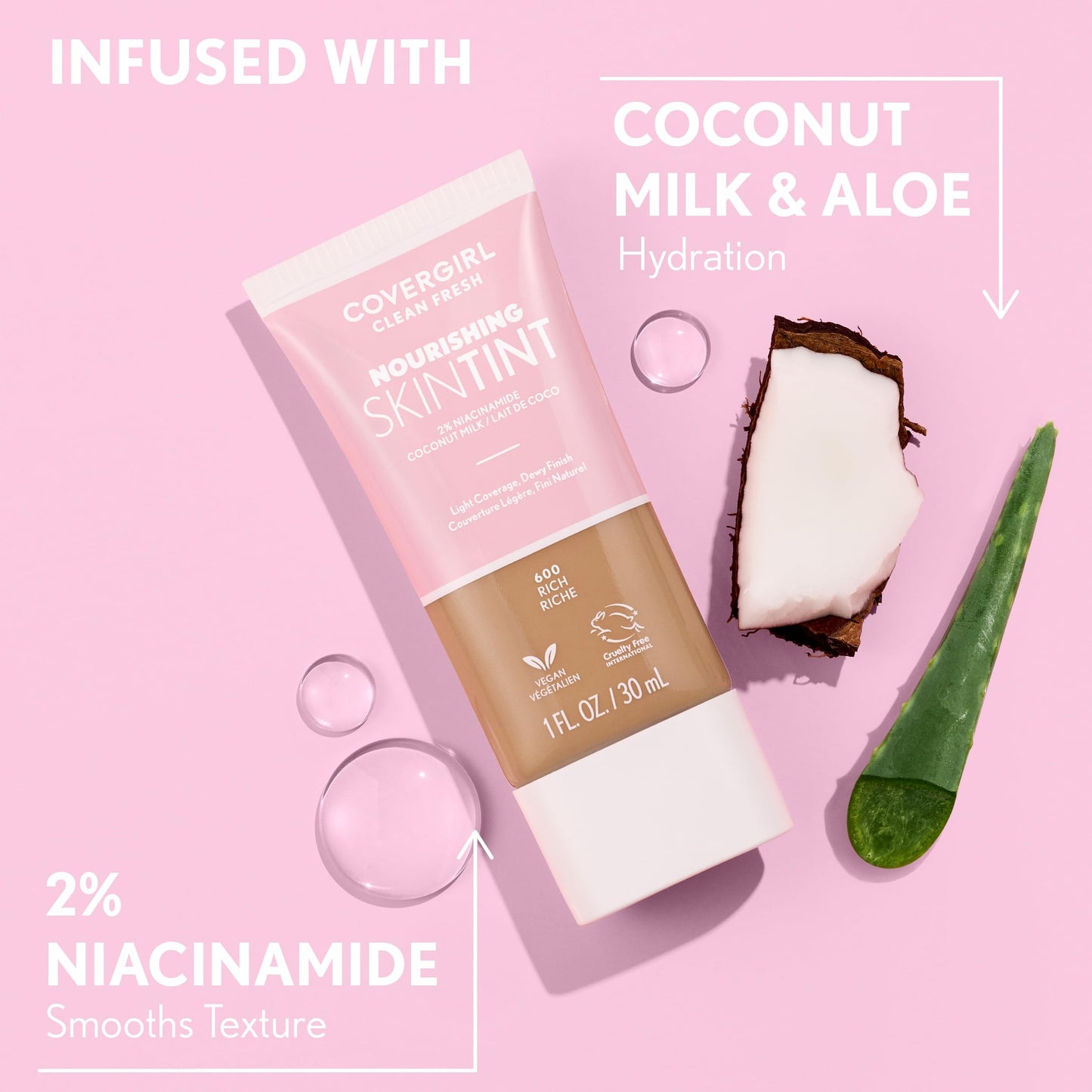 COVERGIRL Clean Fresh Nourishing Skin Tint Dewy Finish