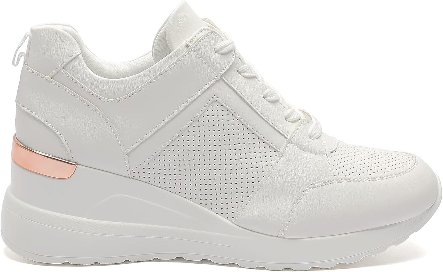 Women's 6 YZ Fashion Wedge Sneaker Lace Up Platform *Damaged box