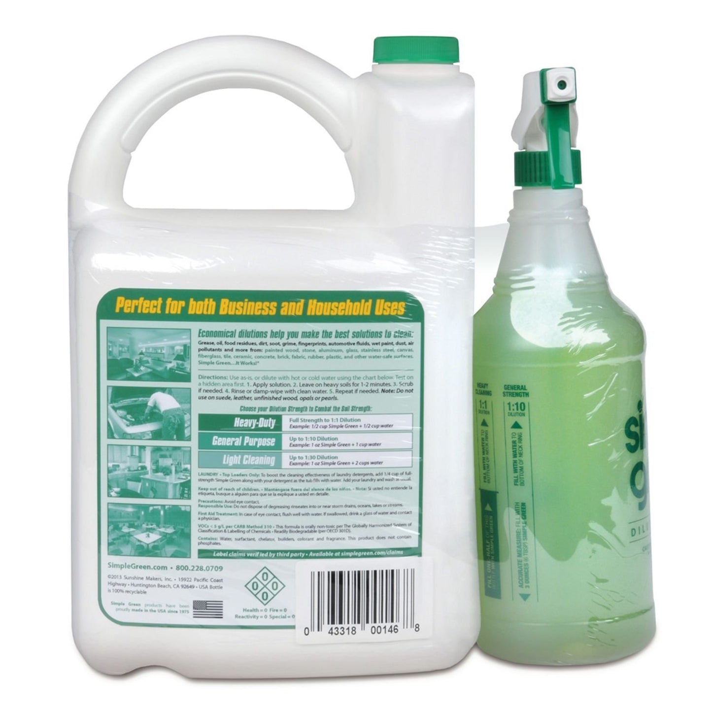 Simple Green All Purpose Cleaner 140 Ounce Concentrate + 32 Ounce Ready to Use 172 Ounce
