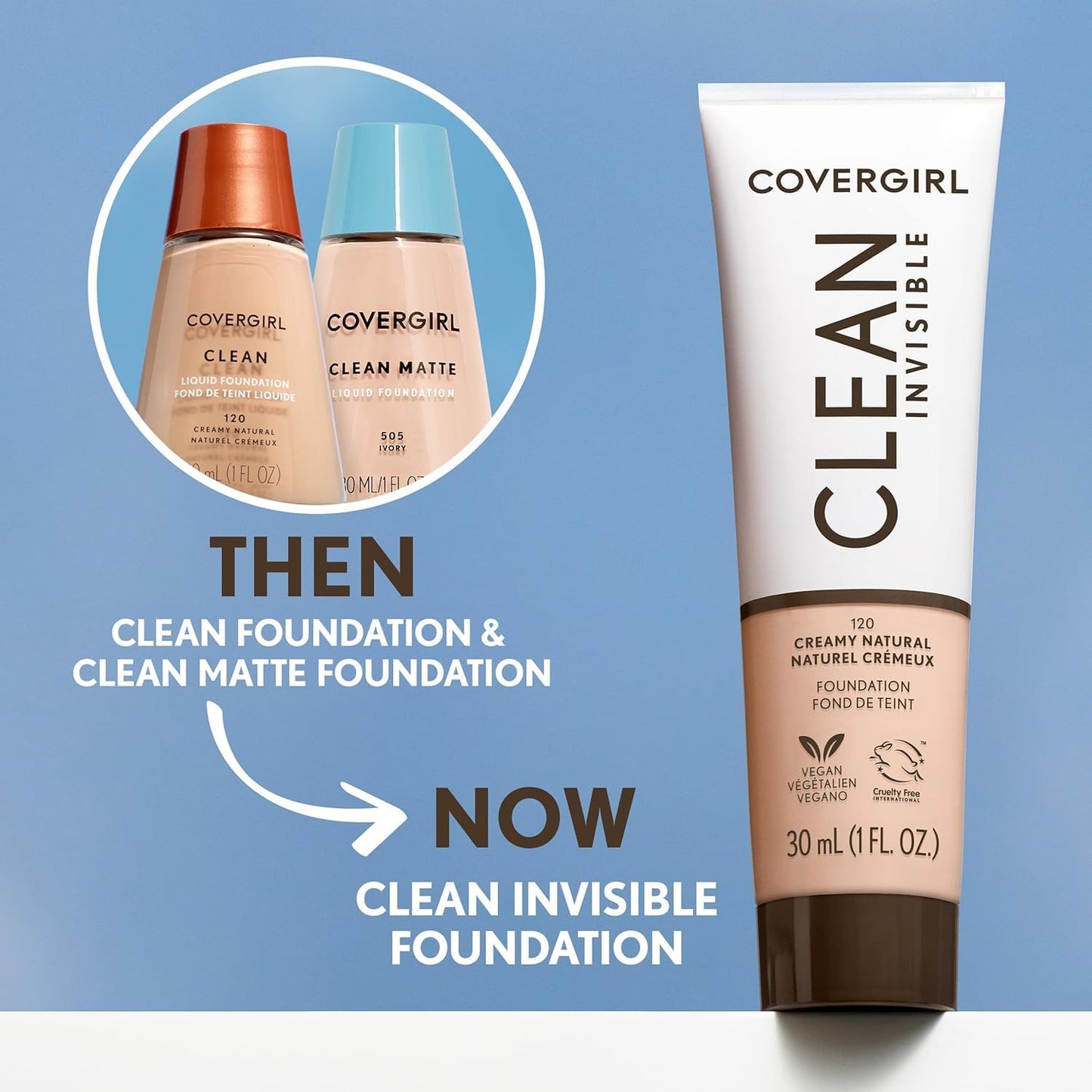 COVERGIRL Clean Matte Liquid Foundation, Deep Golden 570