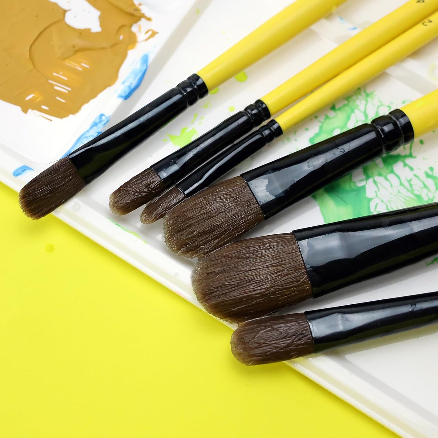 Paint Brushes Set, Long Handle 6-Piece