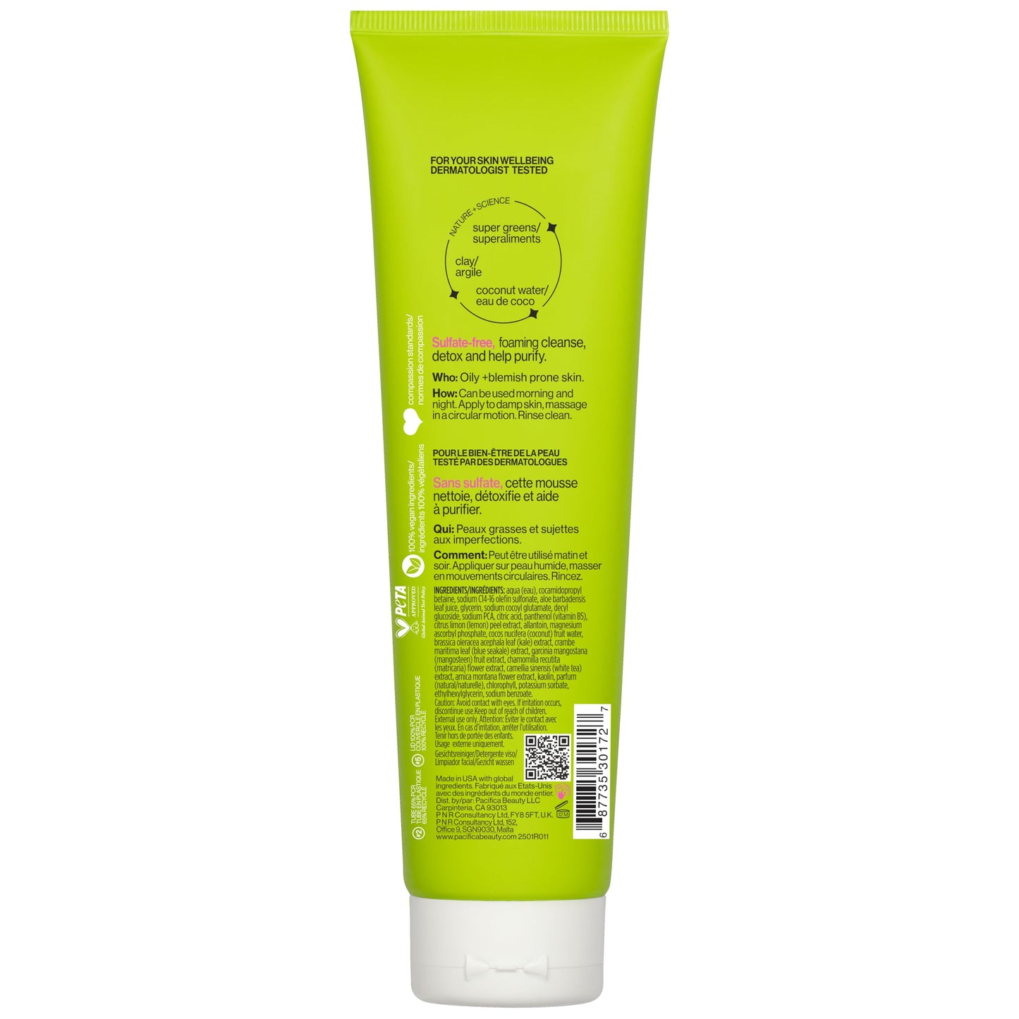 Pacifica Kale Detox Face Wash 5 oz