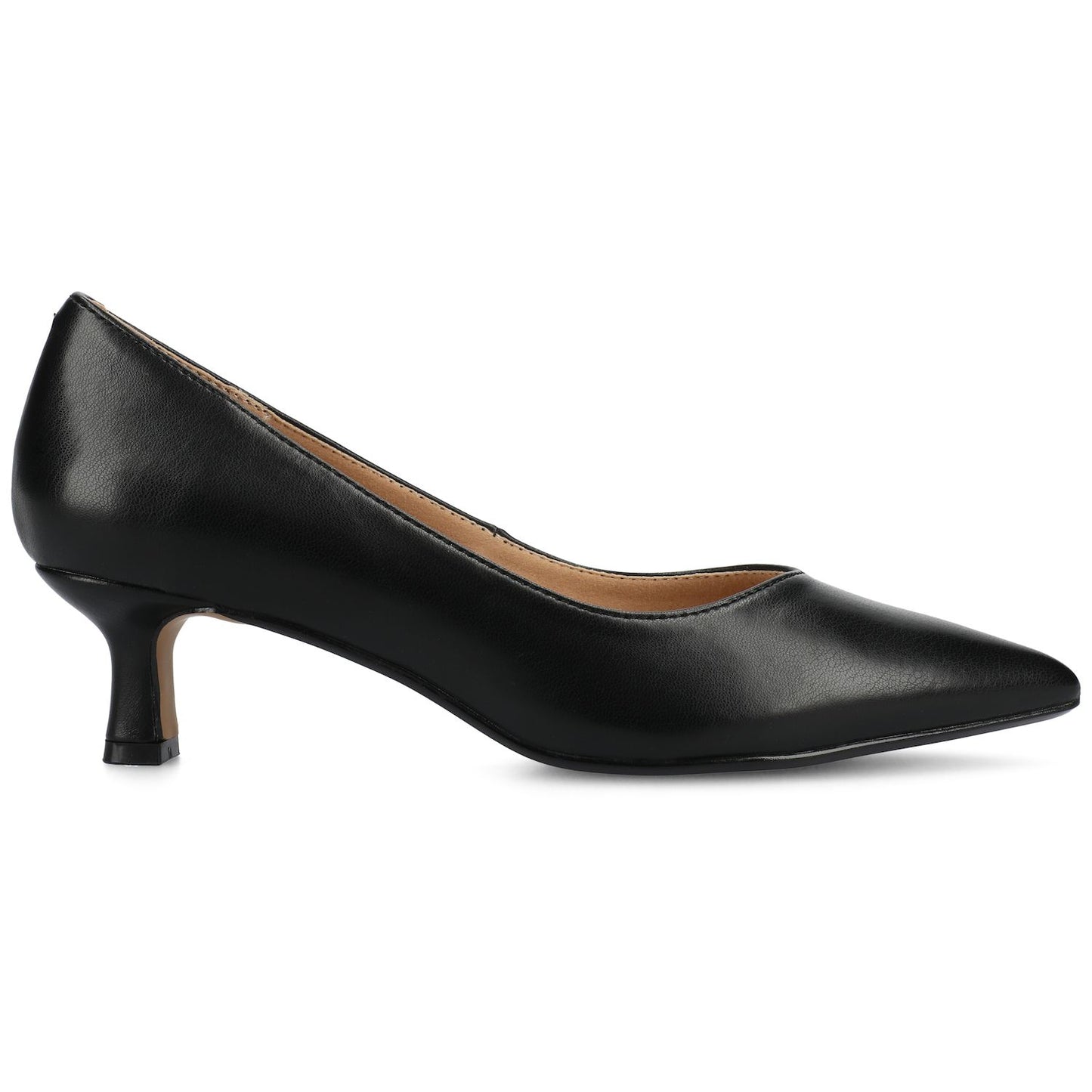 Women's 8.5 W Journee Pammie Slip-On Kitten Heel Pumps Black
