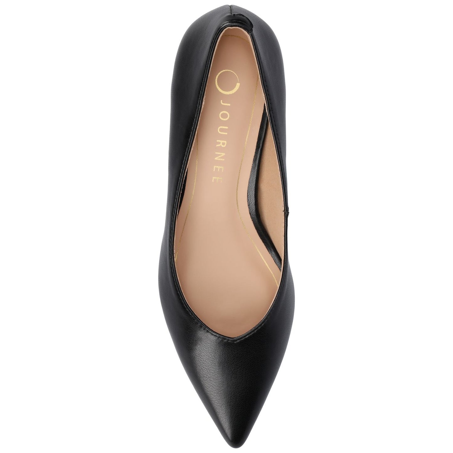 Women's 8.5 W Journee Pammie Slip-On Kitten Heel Pumps Black