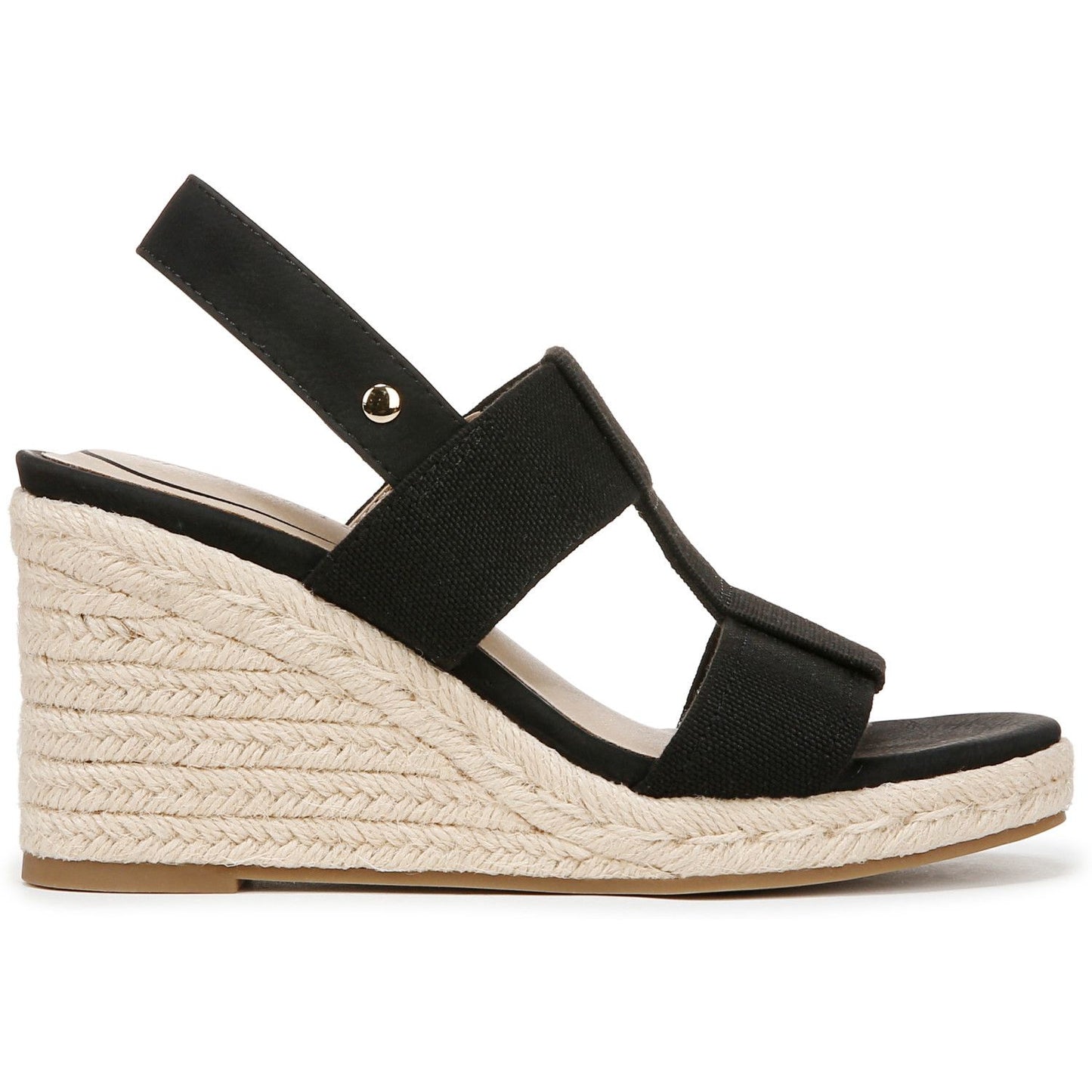 Women's 9 M LifeStride Tallulah Espadrille Wedge Sandals Black *Damaged Box*
