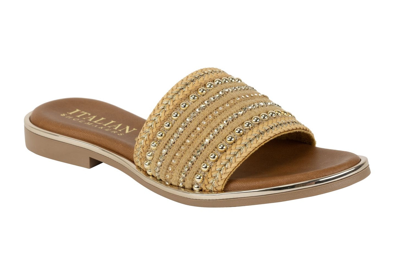 Women's 8 - Italian Shoemakers Mitzy Sandals - Natural Tan