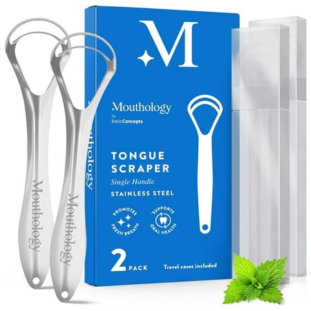 Mouthology Tongue Scraper for Adults (2 Pack)