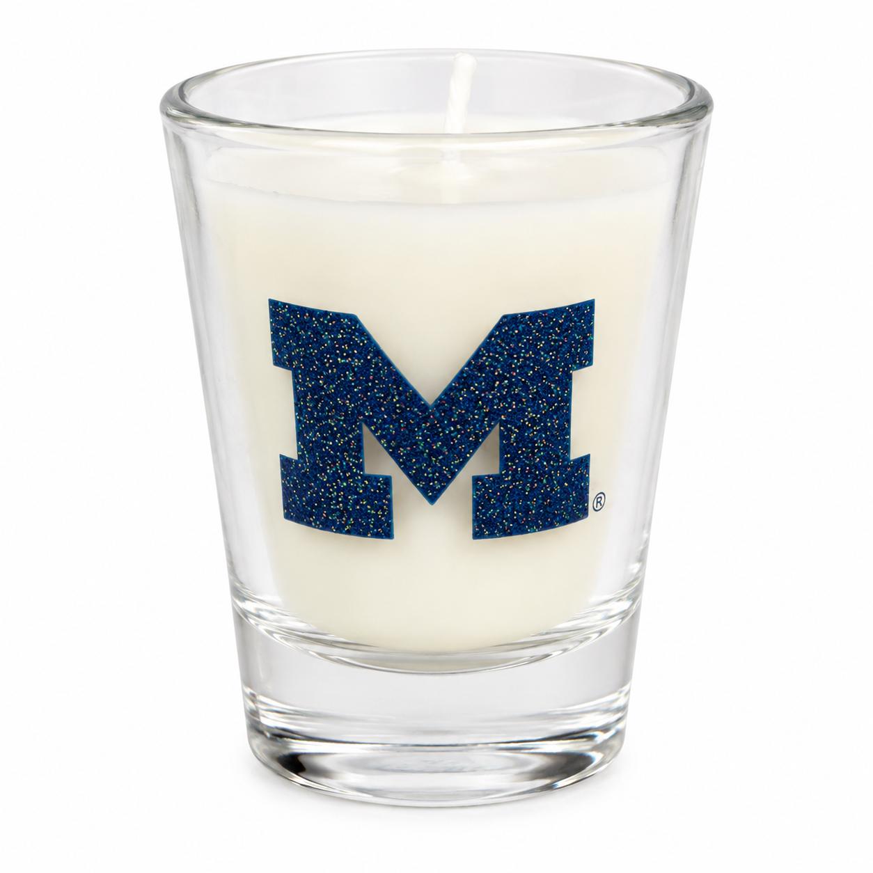 Michigan Wolverines Logo Scented Candle in Glass Votive