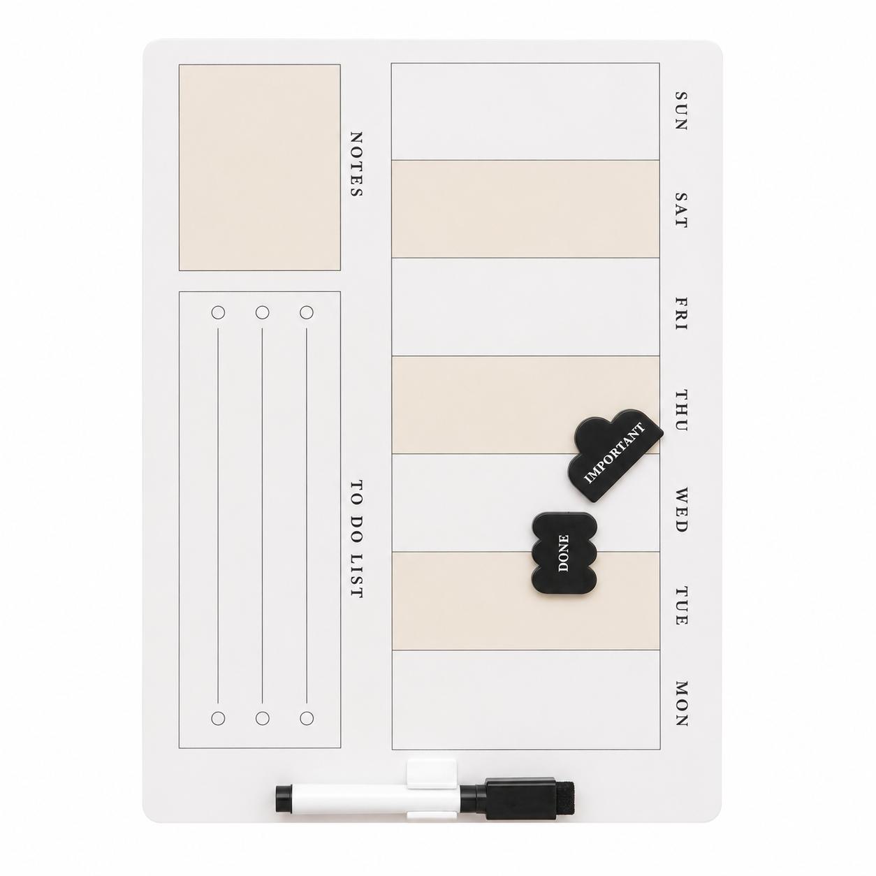 Weekly Dry Erase Planner Board with To-Do List