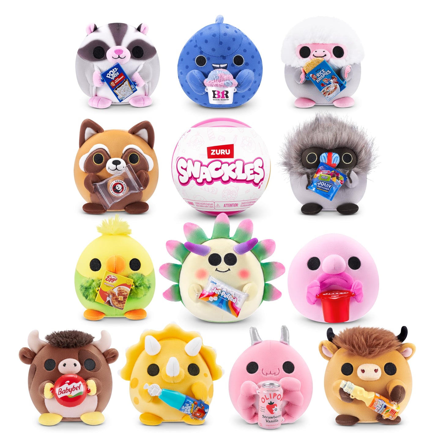 Snackles Licensed Series 3 5-inch Plush by ZURU, Plush with License Snack Brand Accessory
