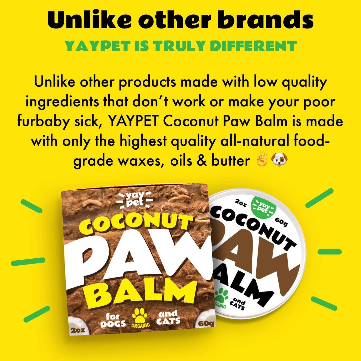 Dog Paw Balm Soother & Moisturizer 2 oz with Natural Shea Butter Coconut Oil Beeswax Heals and Repairs Cracked Dog Paws Snout & Elbows Snow & Dry Weather Protection Ointment Safe Invisible Barrier