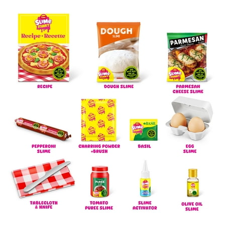 Slime Mart Small Basket Pizza Pretend Play Food Themed DIY Slime Craft Toys by ZURU
