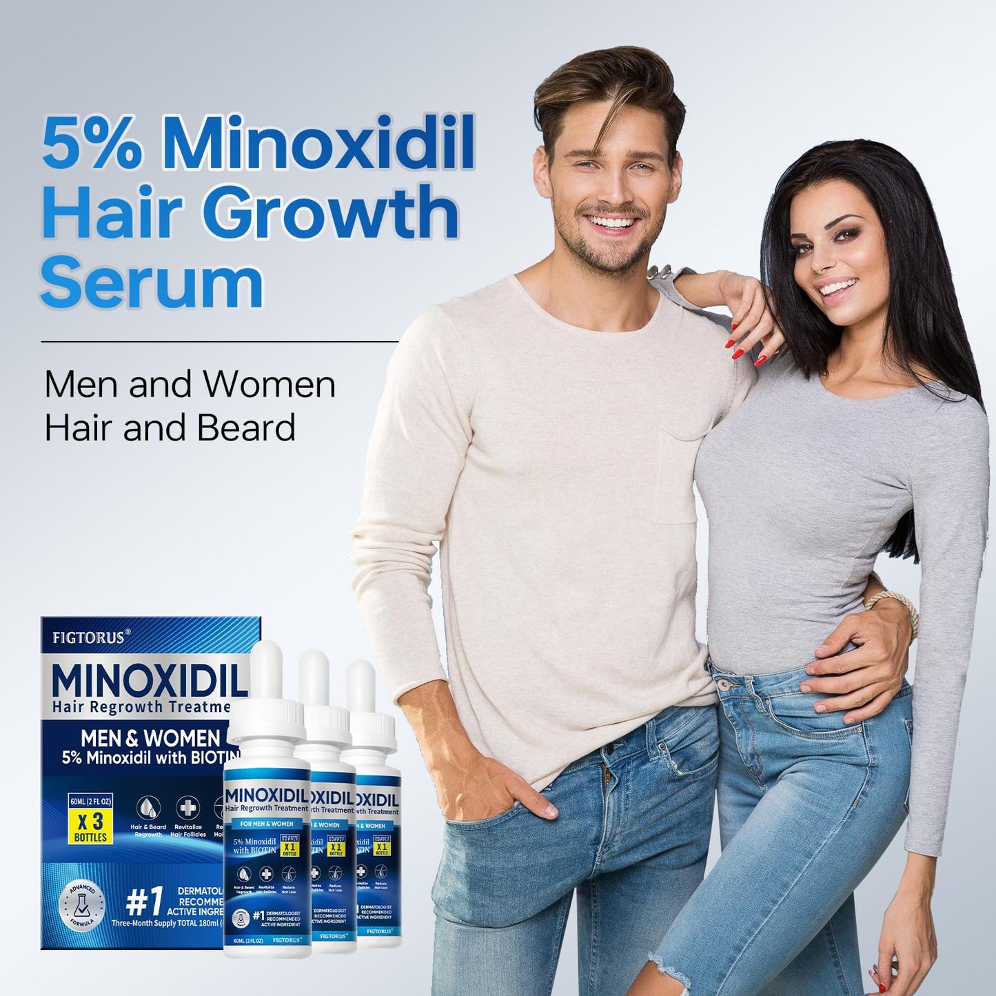 5% Minoxidil Hair Regrowth Treatment for Men & Women