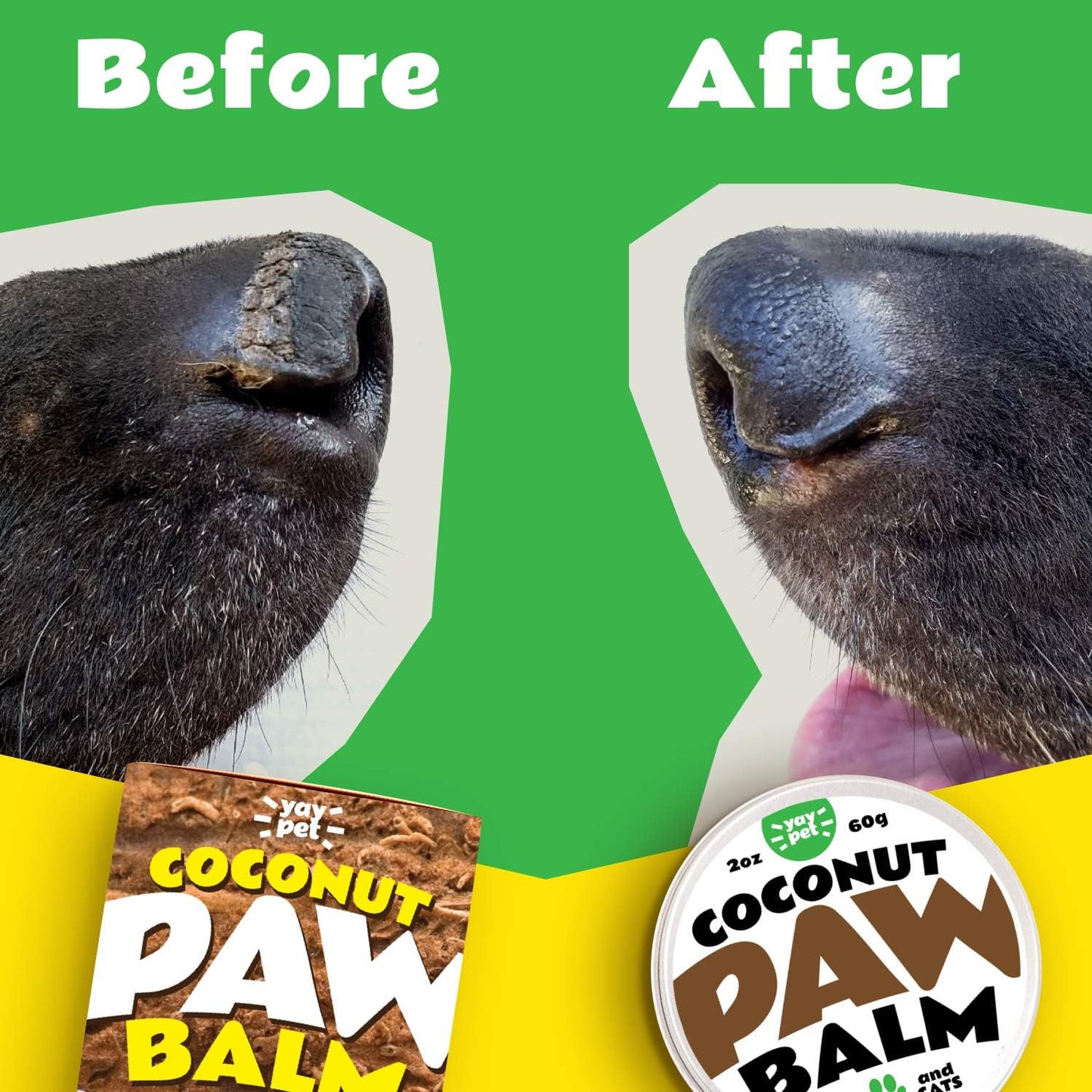 Dog Paw Balm Soother & Moisturizer 2 oz with Natural Shea Butter Coconut Oil Beeswax Heals and Repairs Cracked Dog Paws Snout & Elbows Snow & Dry Weather Protection Ointment Safe Invisible Barrier