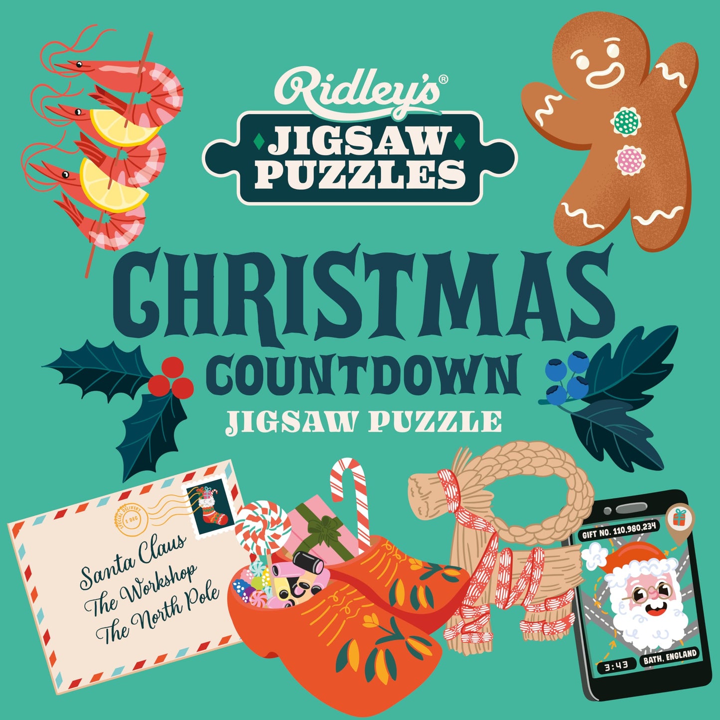 Ridley’s Games Christmas Countdown 1000‑Piece Circular Puzzle