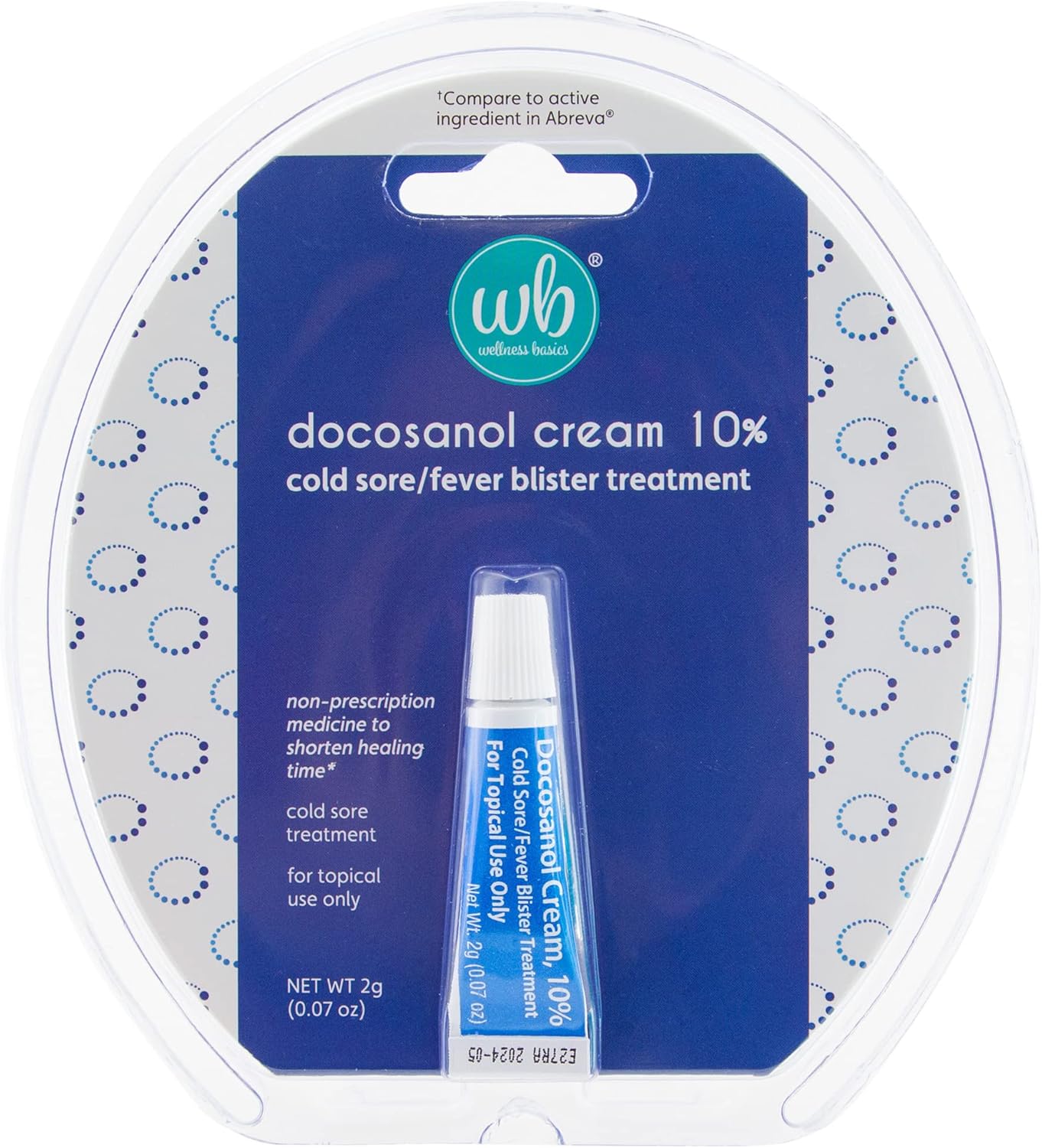 Docosanol Cream 10% | Cold Sore Treatment | Shortens Healing Time | 0.07oz - 1 Tube