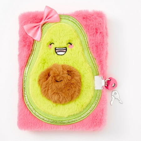Claire's Smiling Avocado Sketchbook, Pink and Green