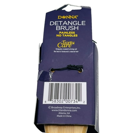 Donna Wood Detangle Brush Flexible Bristles Texture Care