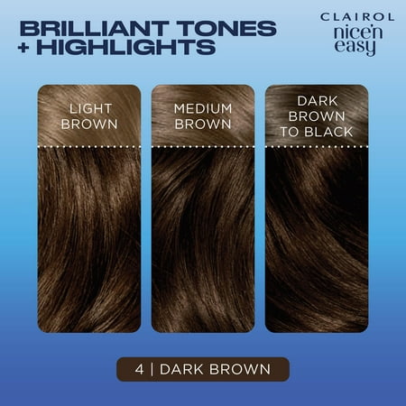 Clairol Nice 'n Easy Permanent Hair Color Cream, 4 Dark Brown **Minor Box Damage*
