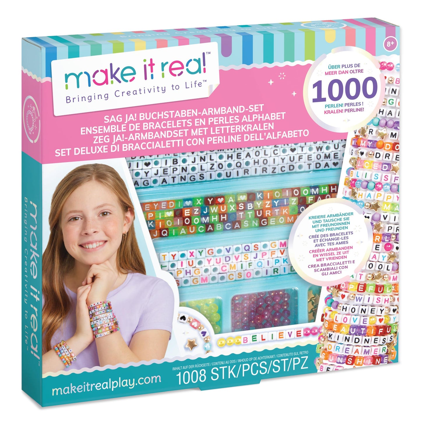 Make It Real Alphabet Bead Bracelet Set