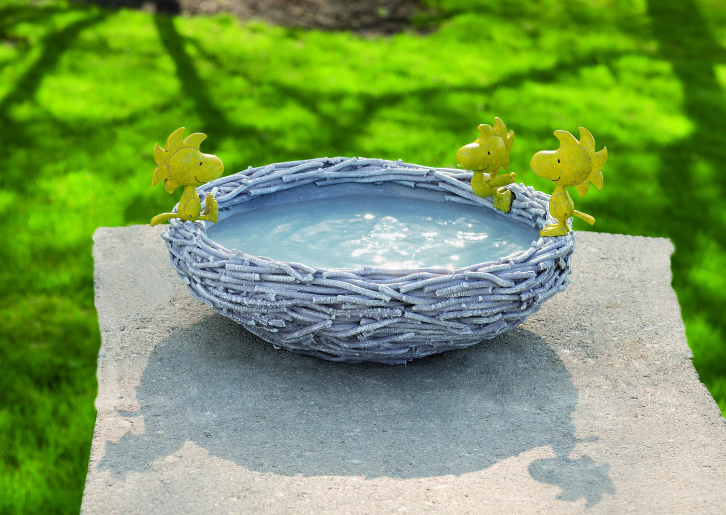 Roman 6.25in Woodstock Bird Bath, One Size, Gray