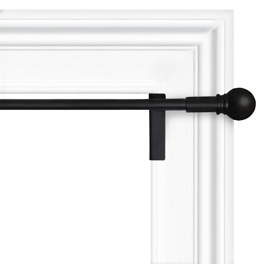 28"-48" Twist and Shout Easy Install Curtain Rod Matte Black