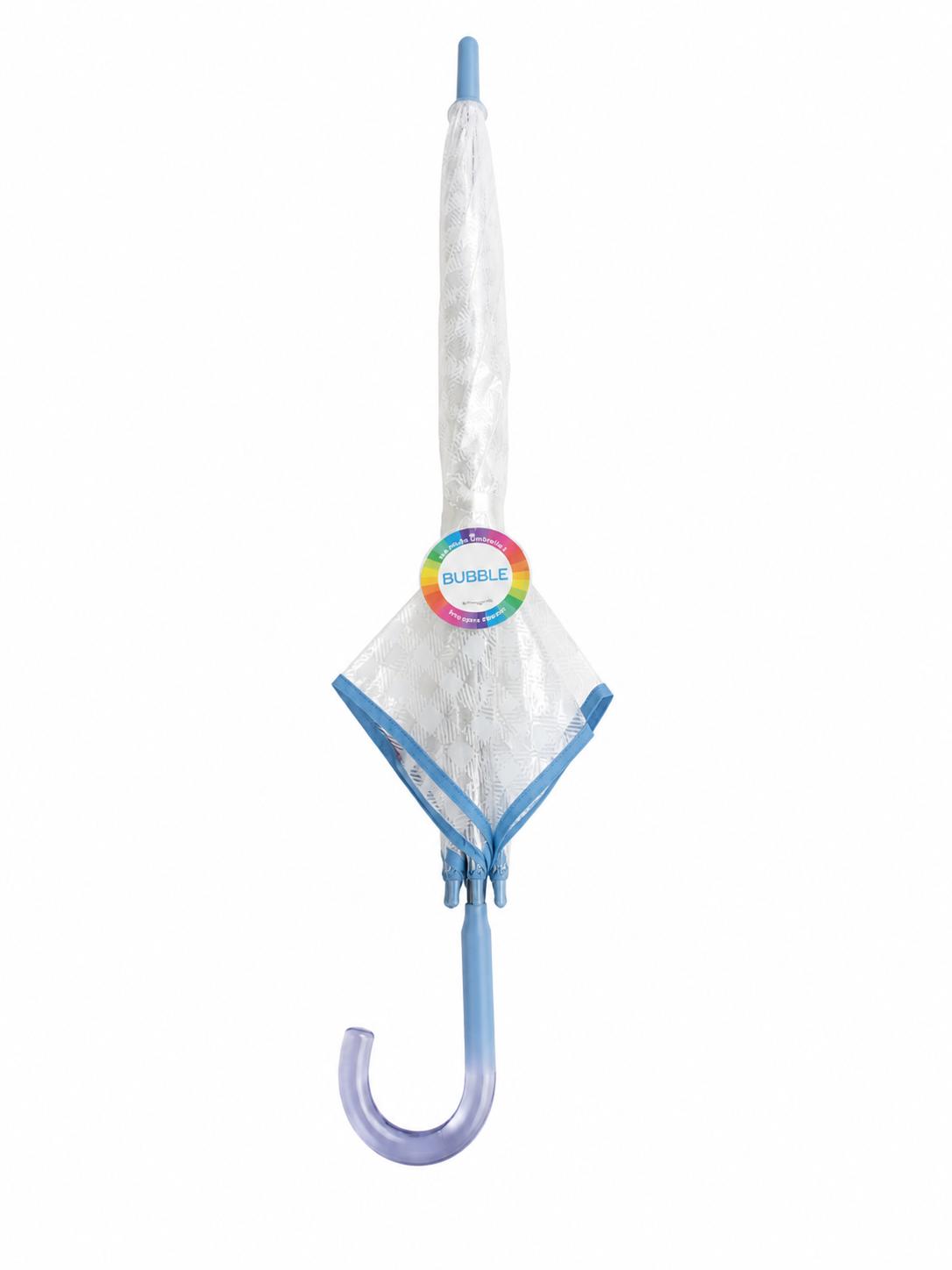Clear Bubble Umbrella with Blue Trim