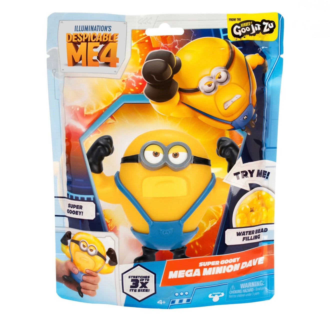 Goo Jit Zu Despicable Me 4 – Super Gooey Mega Minion Dave Stretch Toy