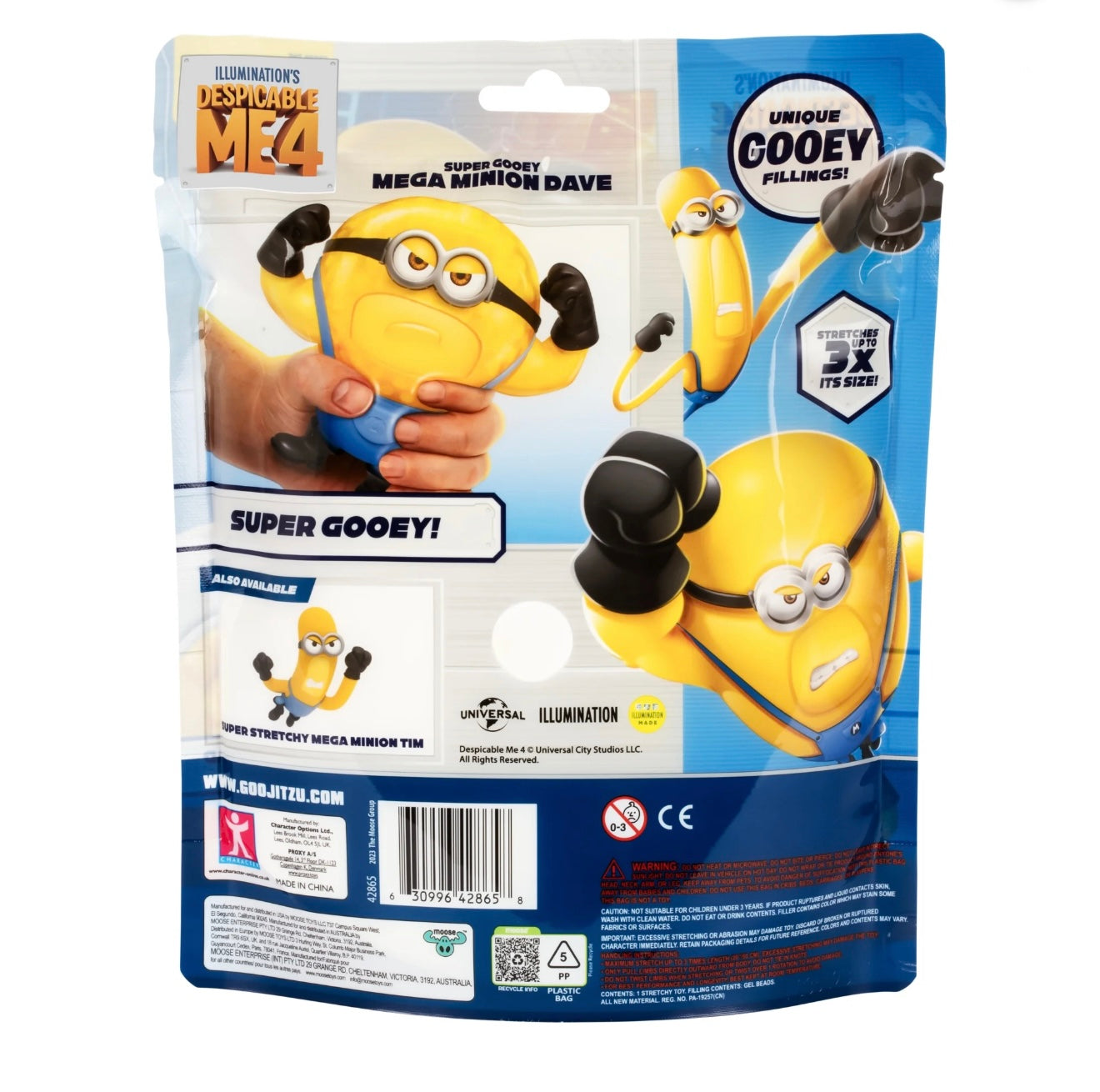 Goo Jit Zu Despicable Me 4 – Super Gooey Mega Minion Dave Stretch Toy